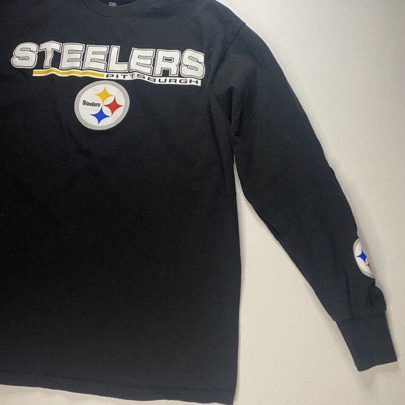 Pittsburgh Steelers Shirt Size L Men's Black NFL Team Apparel Long Sleeve - Picture 4 of 4